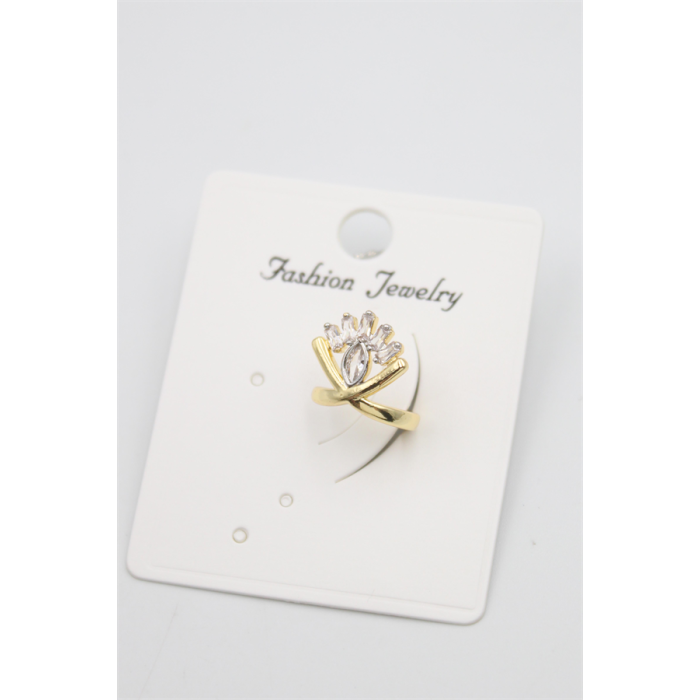 Taşlı Kıkırdak Küpe - Altın