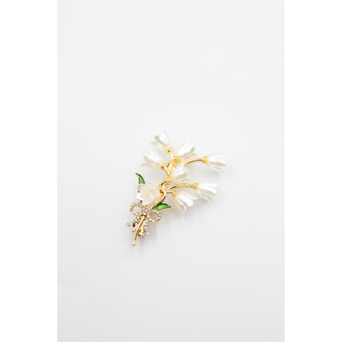 Kardelen Broş - Altın