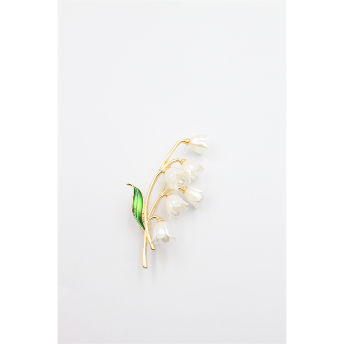 Kardelen Broş - Altın