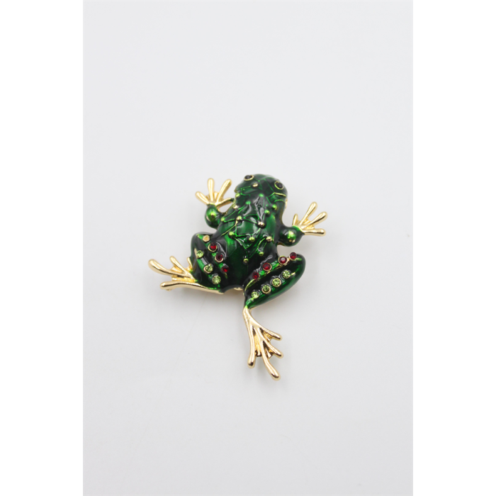 Kurbağa Broş - Yeşil