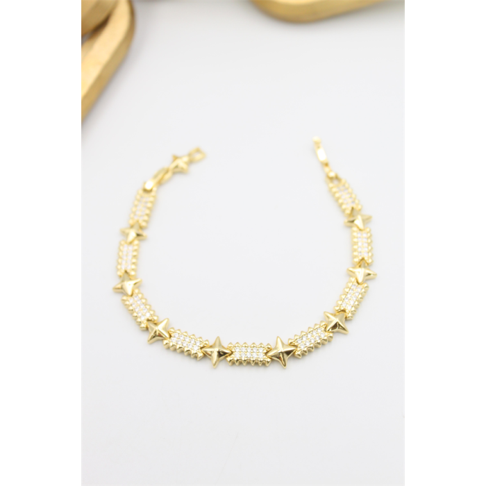 Taşlı Xuping Bileklik - Altın