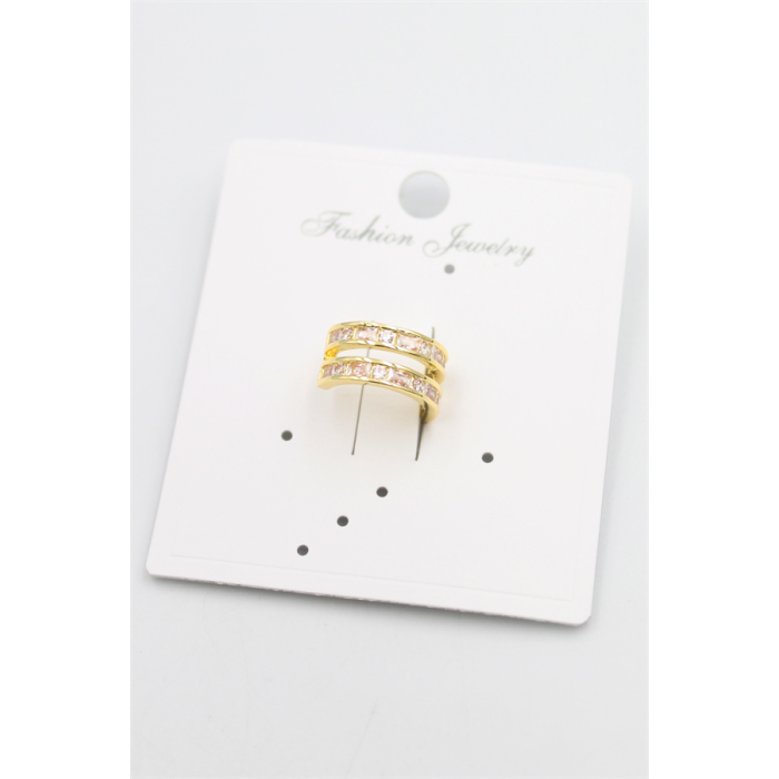 Taşlı Kıkırdak Küpe - Altın