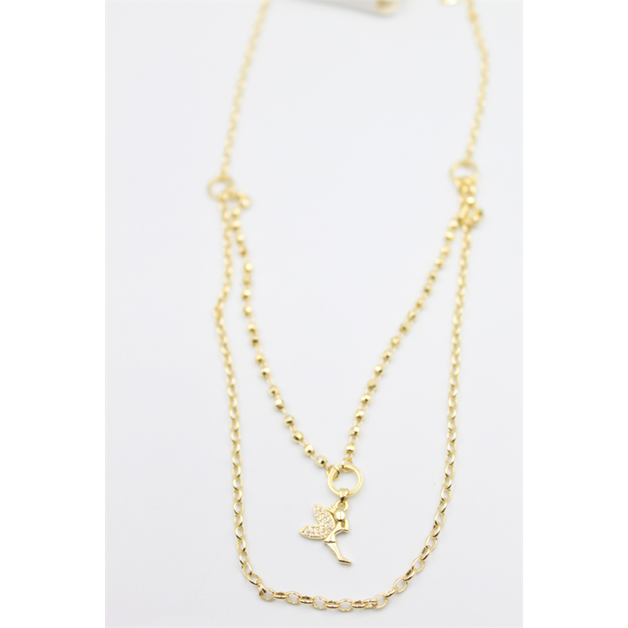 Dorika Zincir Melek Kolye - Altın
