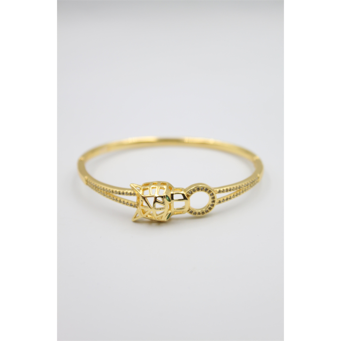 Taşlı Vip Bilezik - Altın