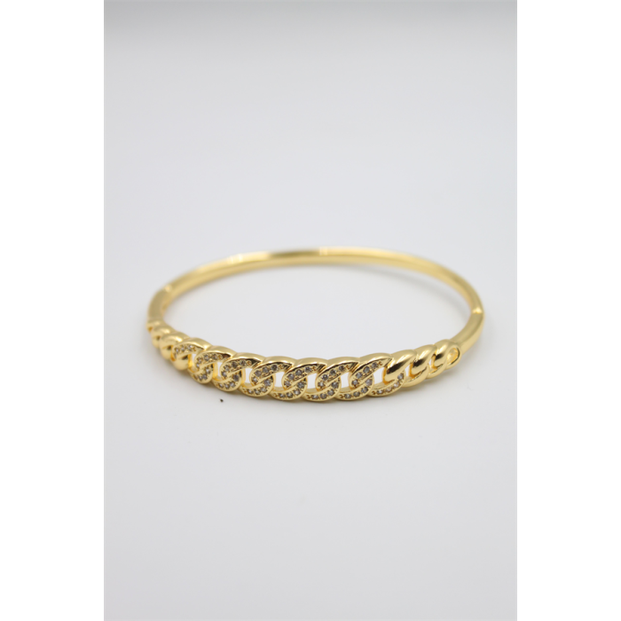 Taşlı Vip Bilezik - Altın