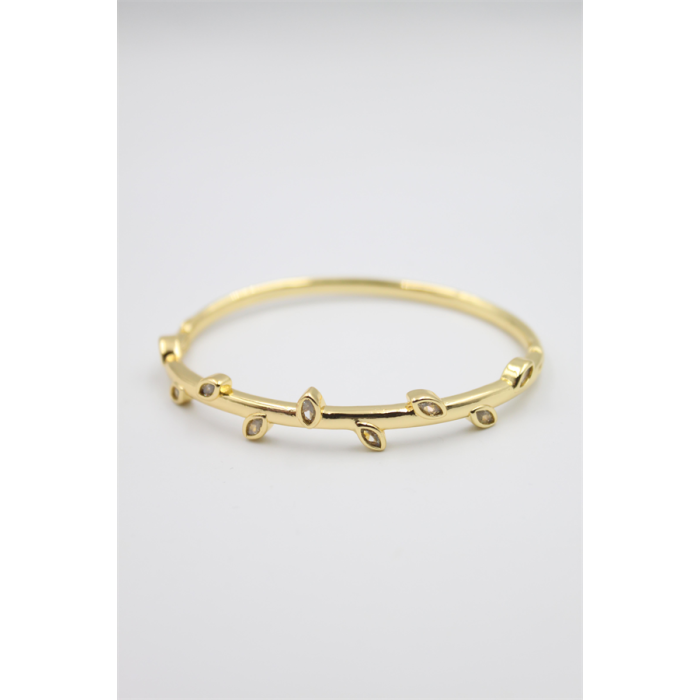 Taşlı Vip Bilezik - Altın