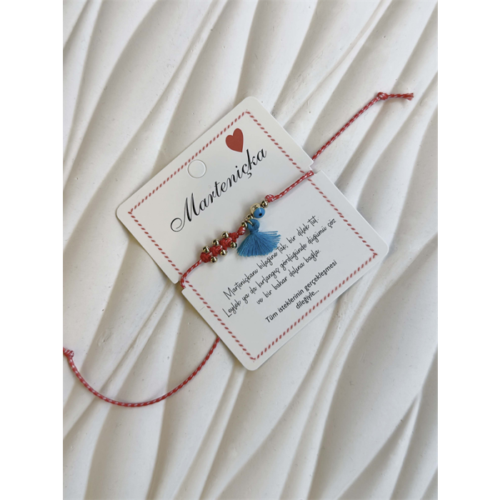 Marteniçka İp Bileklik - Kırmızı