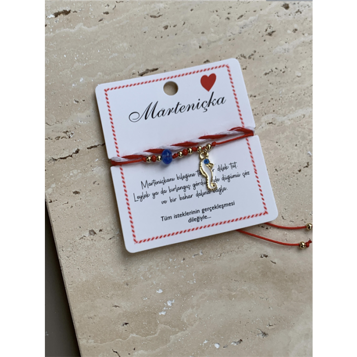Marteniçka İp Bileklik - Kırmızı