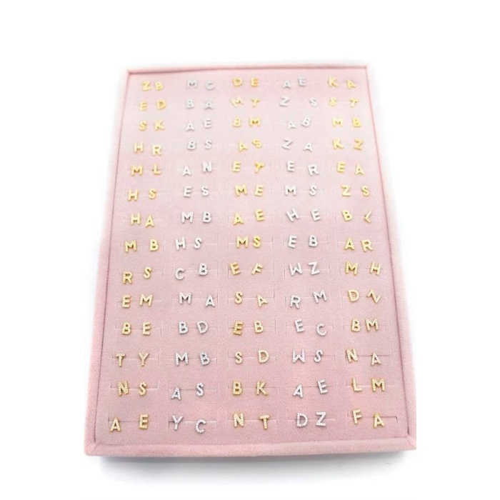 140lı Standlı Harf Tragus Küpe - ÇOK RENKLİ