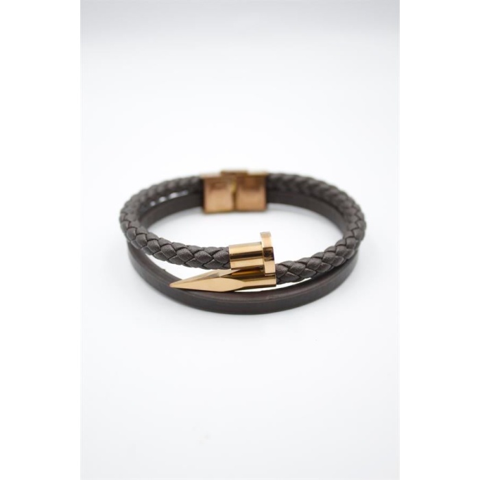 Deri Çivi Bileklik - Rose