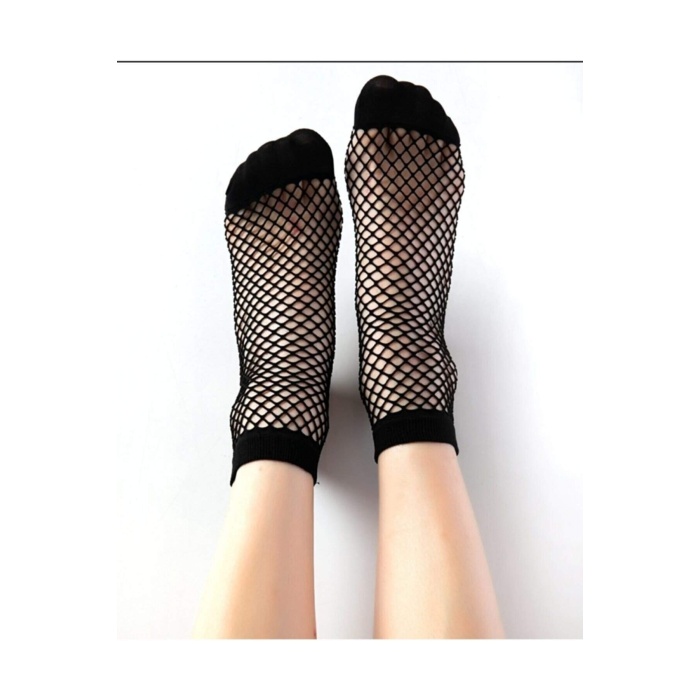 3 çift File Siyah Kadın Bilek Çorap