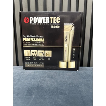 Powertec TR9900 Erkek Tıraş Makinası Altın Rengi