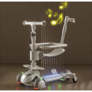 Çocuk Scooter 3ü 1 Arada Gri Renk