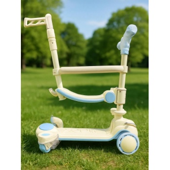Çocuk Scooter 3ü 1 Arada Mavi Renk