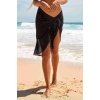 Angelsin Tül Pareo Plaj Elbisesi Siyah Ms4404-siyah