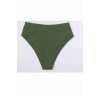 Angelsin Yüksek Bel Özel Kumaş Bikini Altı Yeşil Ms41748
