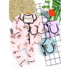9-12-18-24 Ay Ceylan Baskılı Düğme Kapamalı 2li Kız Erkek Bebek Pijama Takımı
