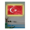 Kanvas Tablo Türk Bayrağı (Bir Hilal Uğruna Ya Rab) Led Işıklı - 70 x 100 cm