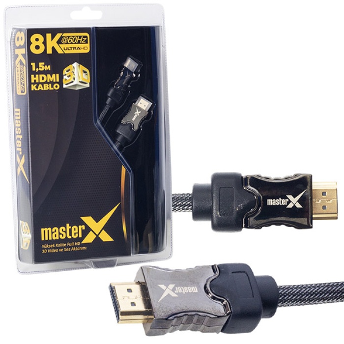 MASTERX MX-18938 8K 60HZ 2.1V ULTRA HD 1.5 METRE HDMI KABLO (4434)