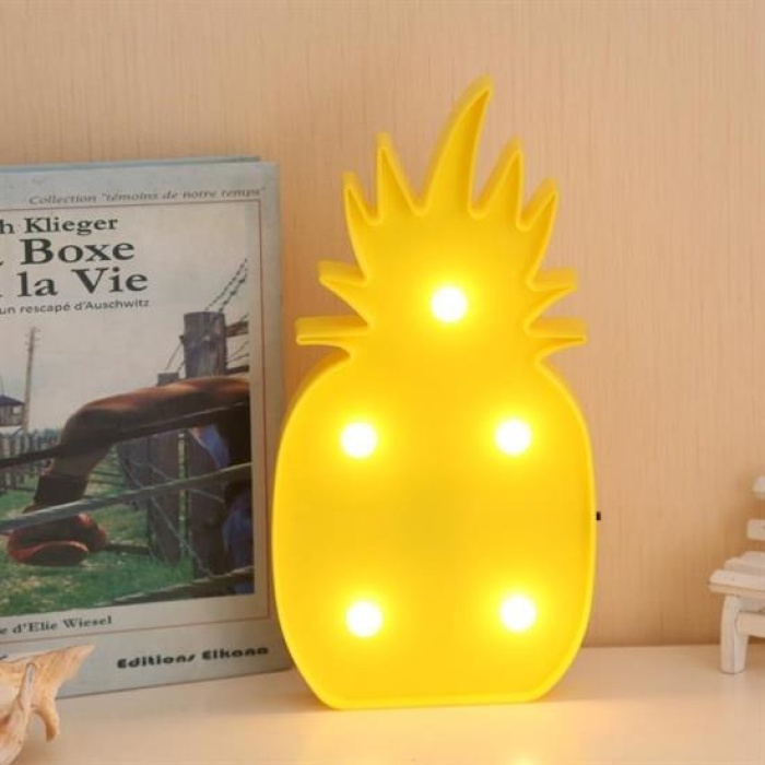 Ananas Şeklinde Ledli Dekoratif Eğlenceli Çocuk Gece Lambası (4434)