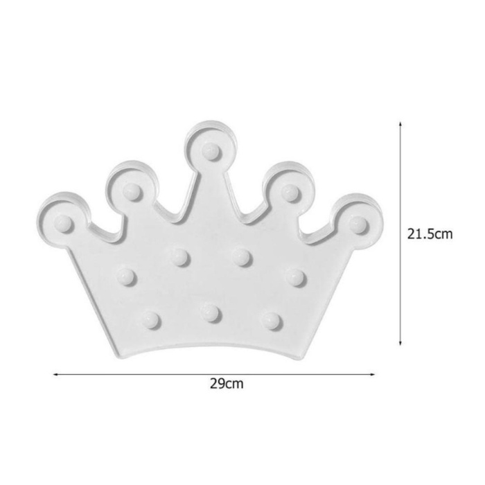 3D Dekoratif Pilli Kraliçe Tacı Model Led Masa ve Gece Lambası (4434)
