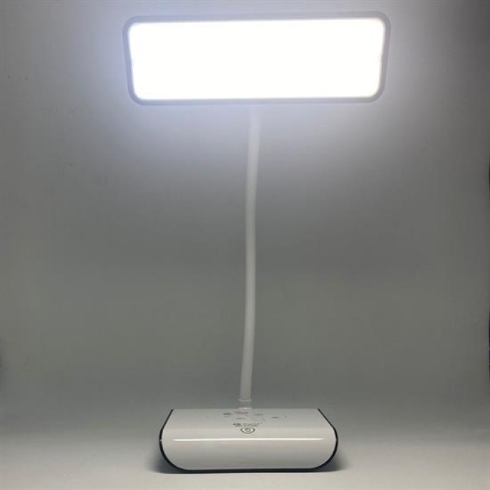 Şarjlı Oynar Esnek Başlıklı Dokunmatik 3 Farklı Modda Yanan Kaymaz Taban LED Masa Lambası (4434)