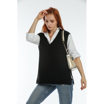 Kadın V Yaka Triko Süveter