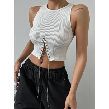 Zincir Bağlamalı Crop Bluz