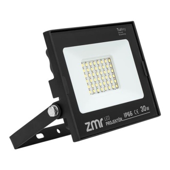 Zmr 30 Watt 6500k Ip66 150* Işık Açısı 220 Volt Siyah Slim Kasa Led Projektör