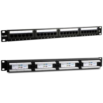 S-Link SL-F624 24’lü FTP Cat6 Patch Panel