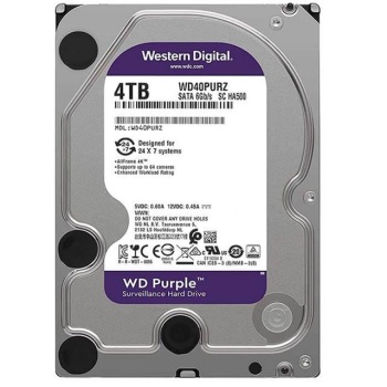 Western Digital Purple WD40PURZ 4 Tb Sata 6GB/S 7/24 Güvenlik Harddisk
