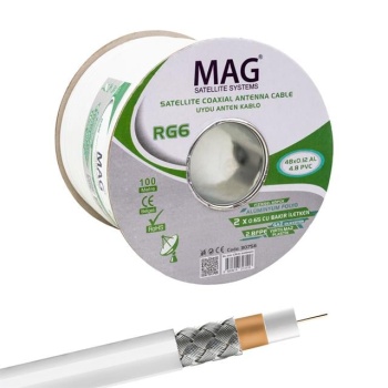 Mag RG59 Fa Mini Dual Bitişik Kablo 100 Metre