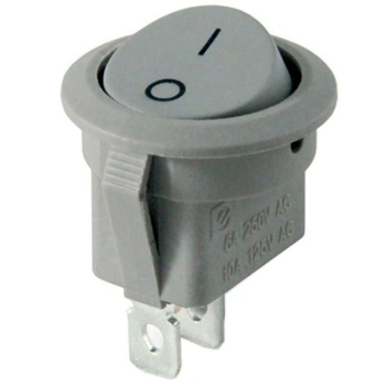 IC-133B Gri 2 Pinli Işıksız Yuvarlak Açma-Kapama Anahtarı