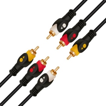Elektromer 3 RCA - 3 RCA 20 Metre Kablo