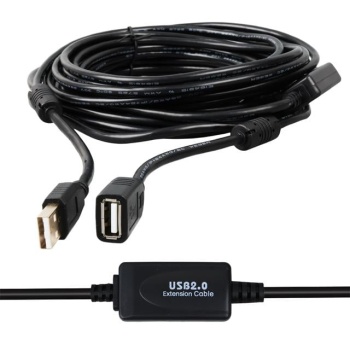 Powermaster PM-11955 Usb 2.0 Siyah Chipset 10 Metre Usb Uzatma Kablosu
