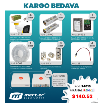 Kamera Kampanyası 4 Kameralı AHD Warm Led Renkli Set