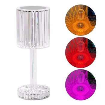 PowerMaster HA-1788 Dekoratif RGB LEDli Ambiyans Masa Gece Lambası Şarjlı Dokunmatik Tuşlu