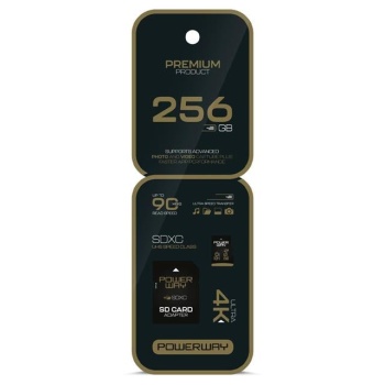 Powerway Premium 256 GB 90MB/S Ultra Hızlı 4K Destekli SDXC Hafıza Kartı