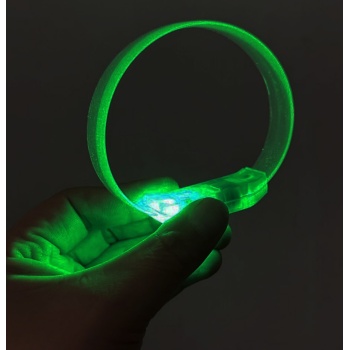 3 Modlu Pilli LED Işıklı Esnek Parti Bilekliği Yeşil