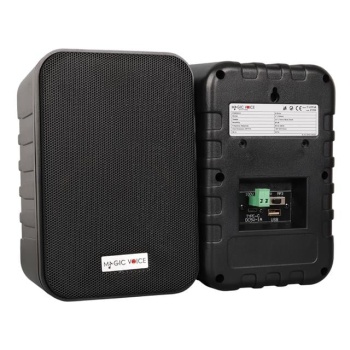 MagicVoice F-LHY4A 4 (10 CM) Hat Trafolu Duvar Tipi Sütun Hoparlör (10W RMS / 150W Peak - MP3 USB Uyumlu) Çiftli Takım Set - Siyah