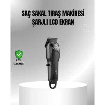 7000 RPM Güçlü Motorlu LCD Göstergeli Şarjlı Tıraş Makinesi
