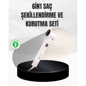 6 Başlıklı Hızlı Kurutma ve Bukle Şekillendirme Seti