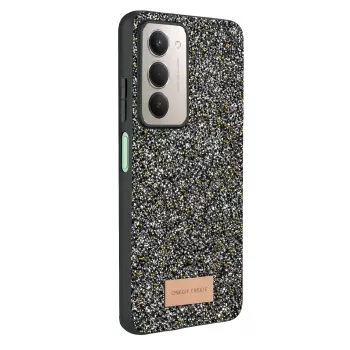 Onegif Xiaomi Redmi 15 4G Bright Simli Kapak - Gold