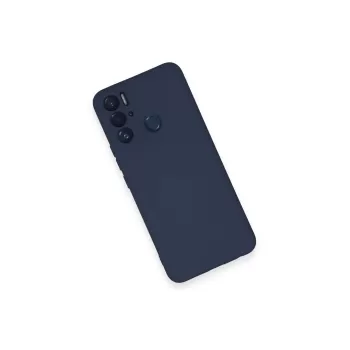 Newface Tecno Pova Neo Kılıf Nano içi Kadife Silikon - Lacivert