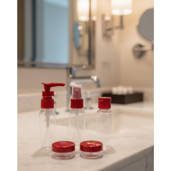 5’li Seyahat Boy Kozmetik Şişe Seti 30 ml Çantalı Organizer