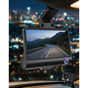 Çift Kameralı Araç İçi Kamera Full HD 1080P Gece Görüş ve Park Modlu