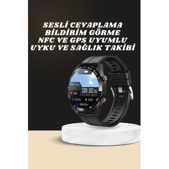 Yeni Model Akıllı Saat GPS Uyumlu Uyku ve Sağlık Takibi Sesli Görüşme