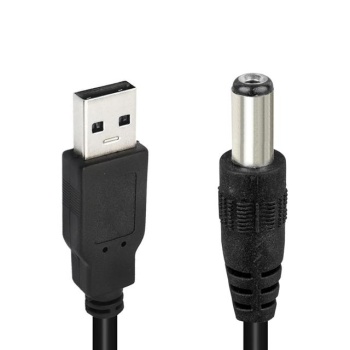 Powermaster Usb Erkek 5.5*2.5 Mm Uçlu Adaptör Jacklı 1 Metre Kablo