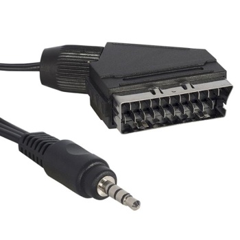 AV Kablo Scart Kablo 3.5 Mm Stereo 1.2 Metre Kısa Jack