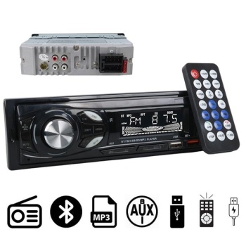 Carstar CS-107 Çift USB/SD/FM/AUX/Bluetooth Kumandalı Oto Teyp 4X60 Watt